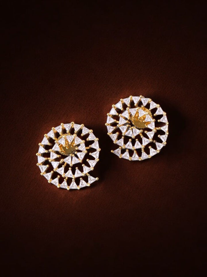 Golden Myla Zirconia Studs