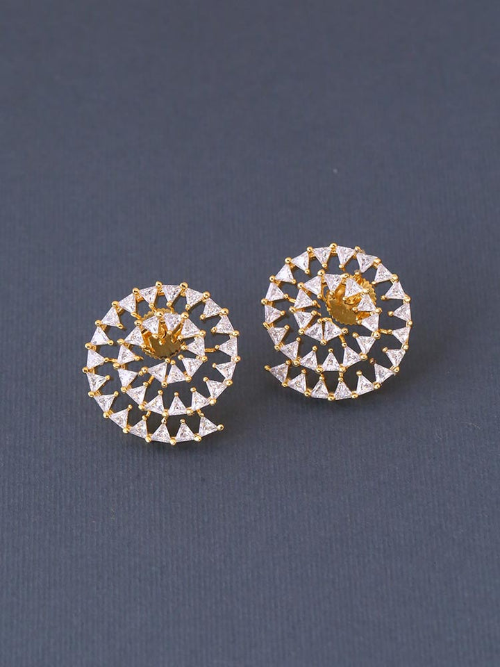 Golden Myla Zirconia Studs