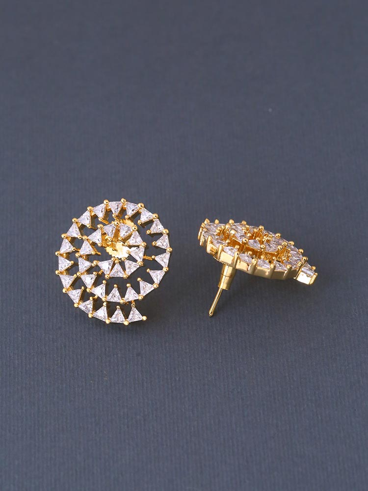 Golden Myla Zirconia Studs