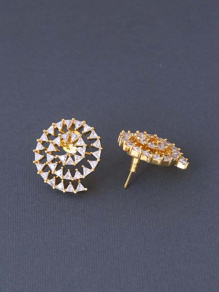 Golden Myla Zirconia Studs