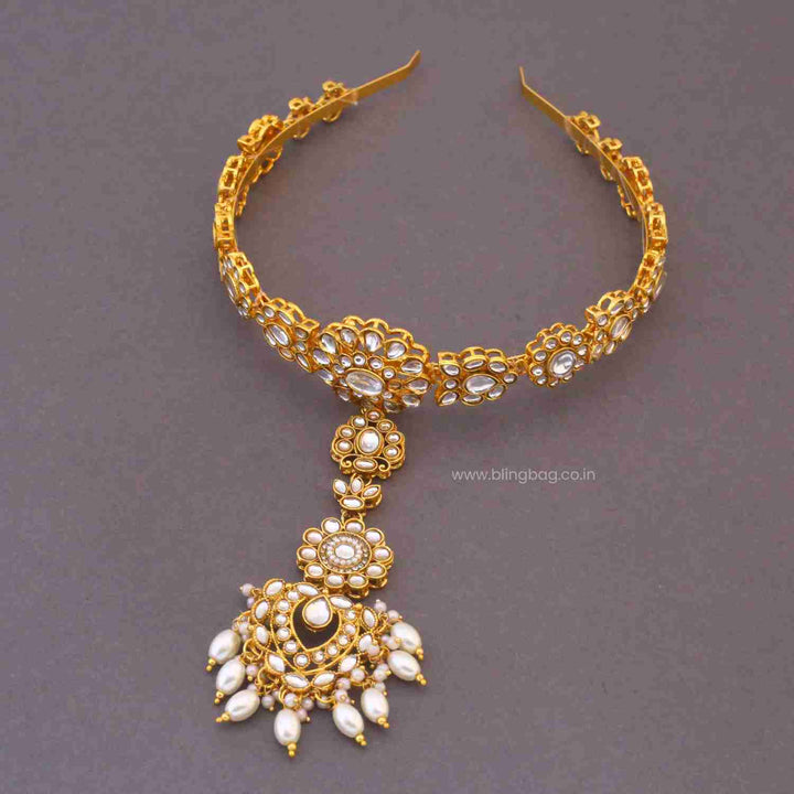 Golden Myrai Hairband With Tikka