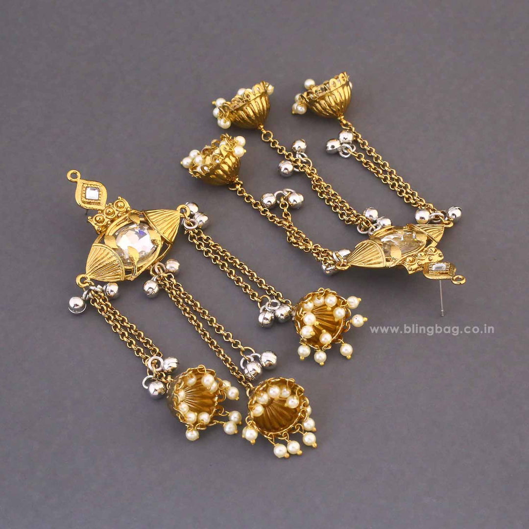 Golden Nandana Jhumkis