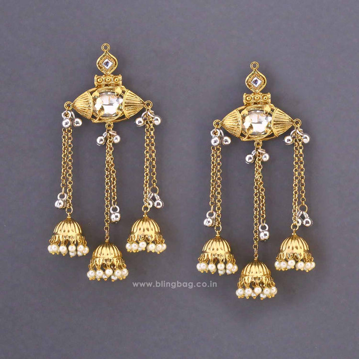 Golden Nandana Jhumkis