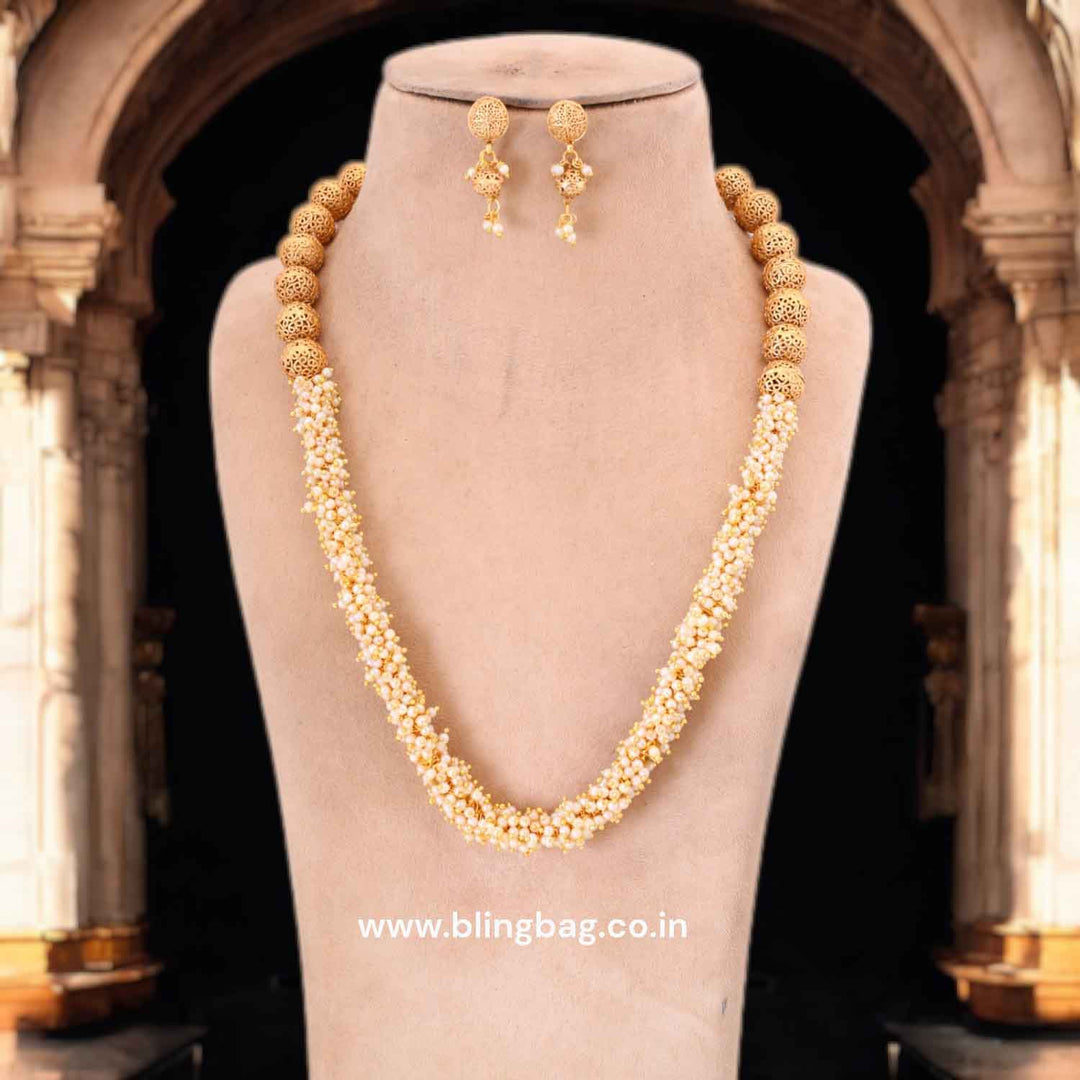 Golden Navleen Antique Jewellery Set - New Arrival