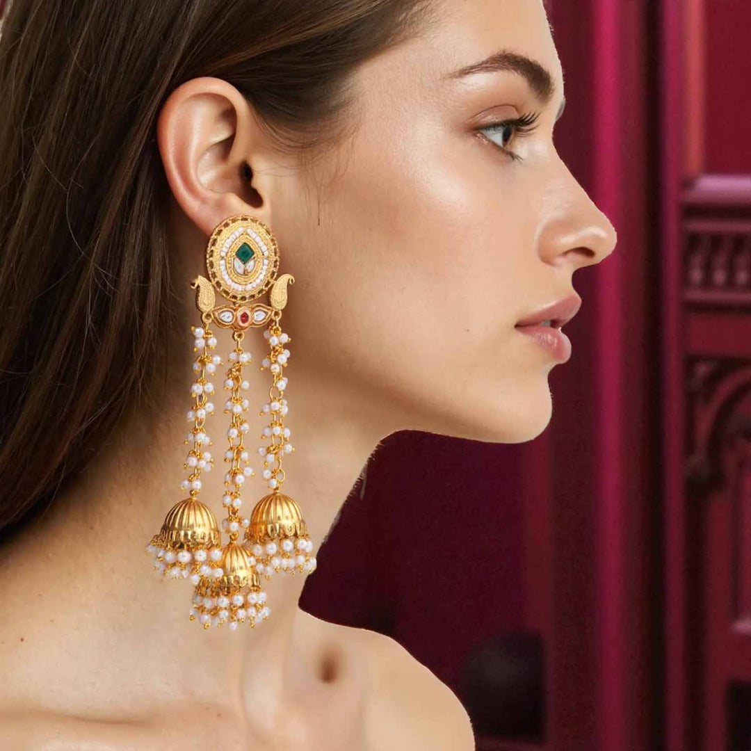 Golden Nehitha Heritage Jhumkis