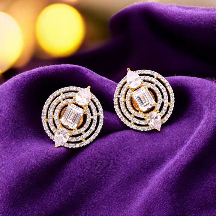 Golden Nellie Zirconia Studs