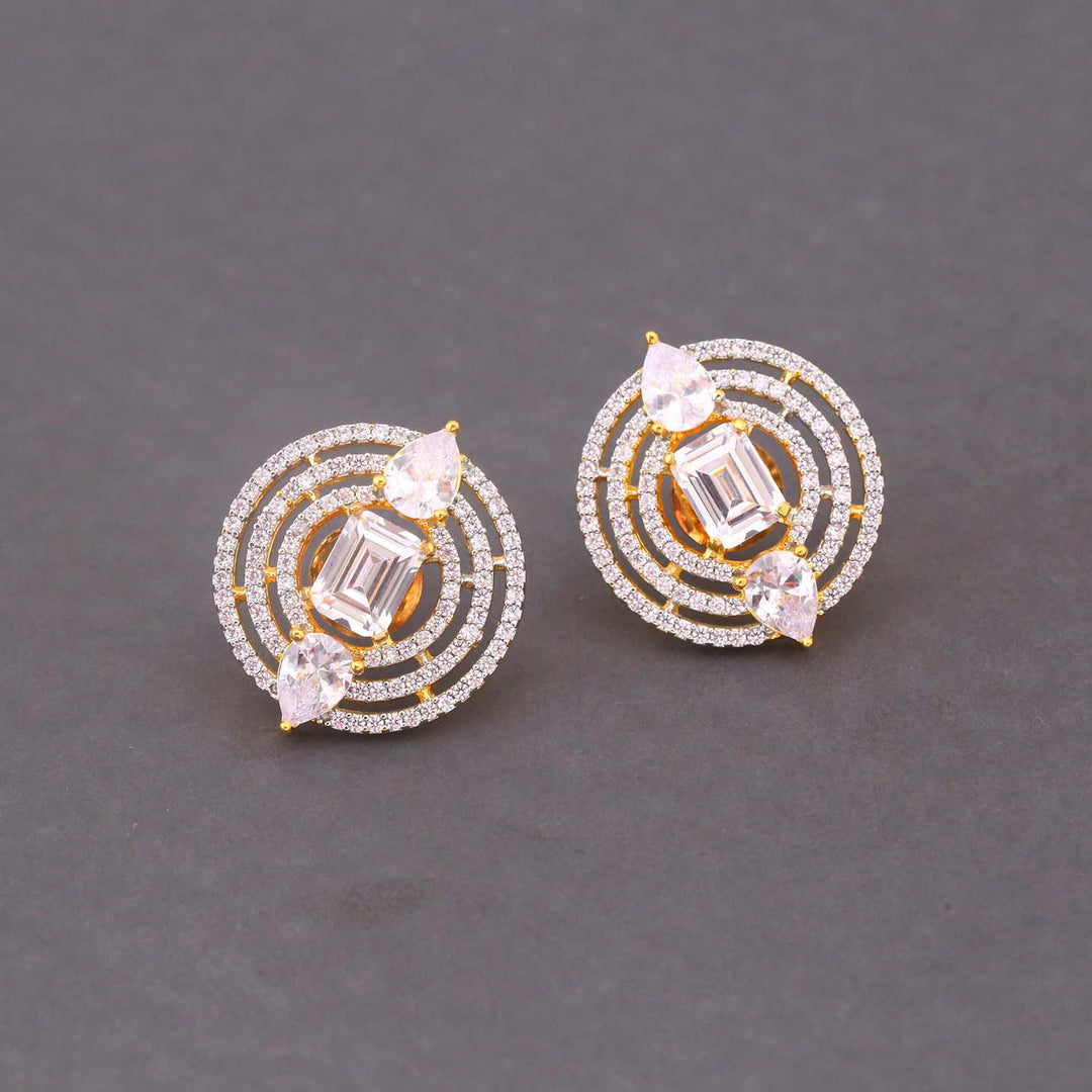 Golden Nellie Zirconia Studs