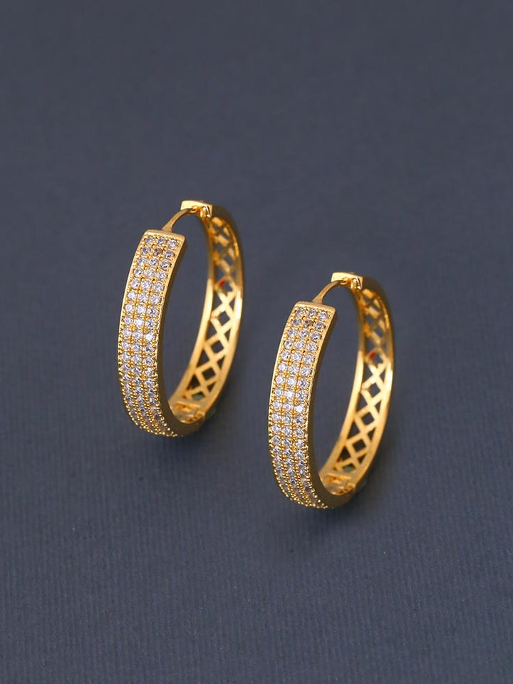 Golden Nicole Zirconia Hoops