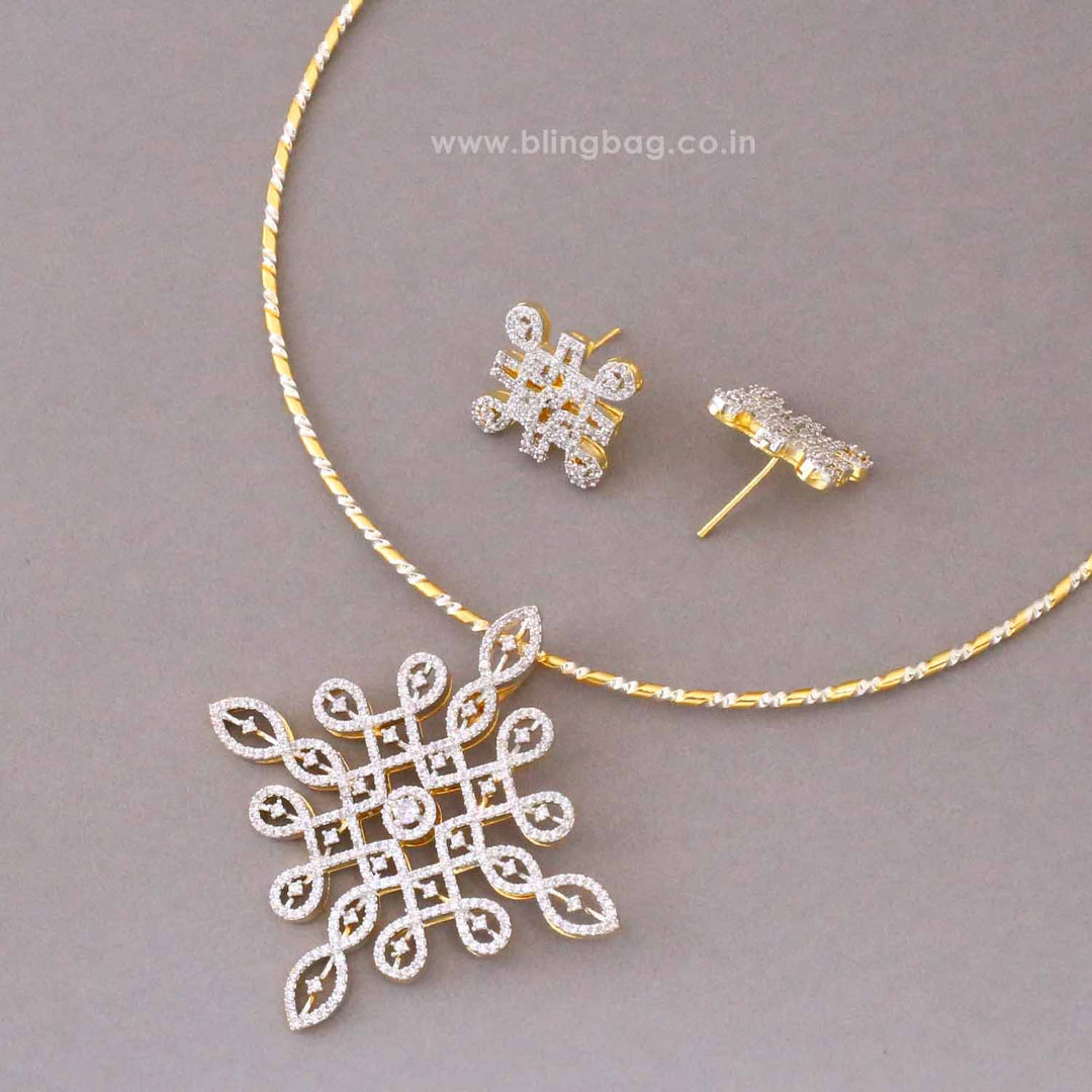 Golden Nidhi Pendant Set