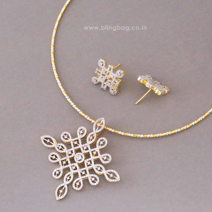 Golden Nidhi Pendant Set
