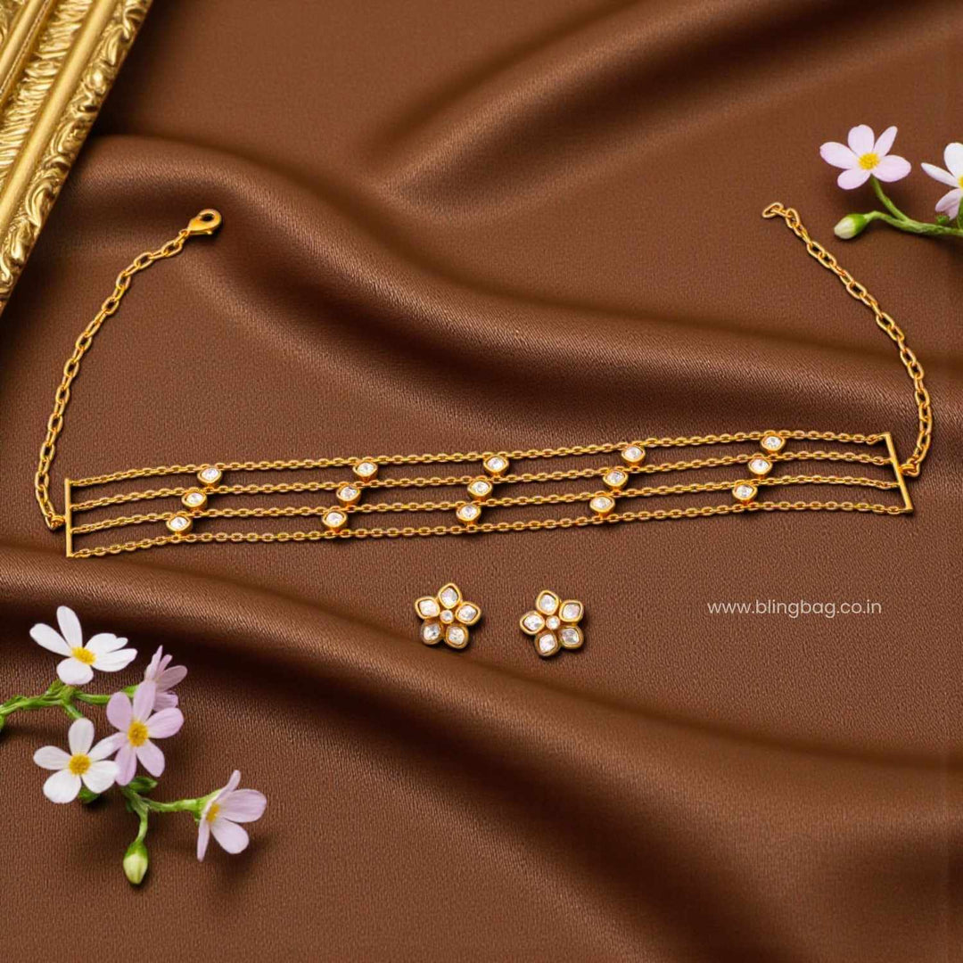 Golden Nishaya Antique Jewellery Set