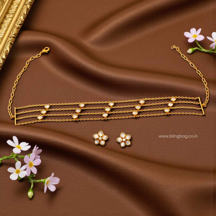 Golden Nishaya Antique Jewellery Set