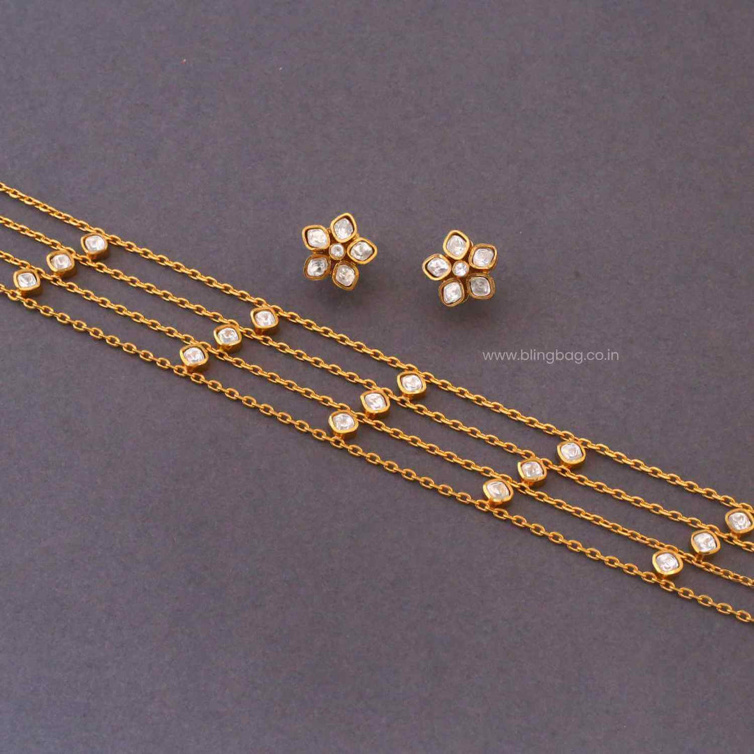 Golden Nishaya Antique Jewellery Set