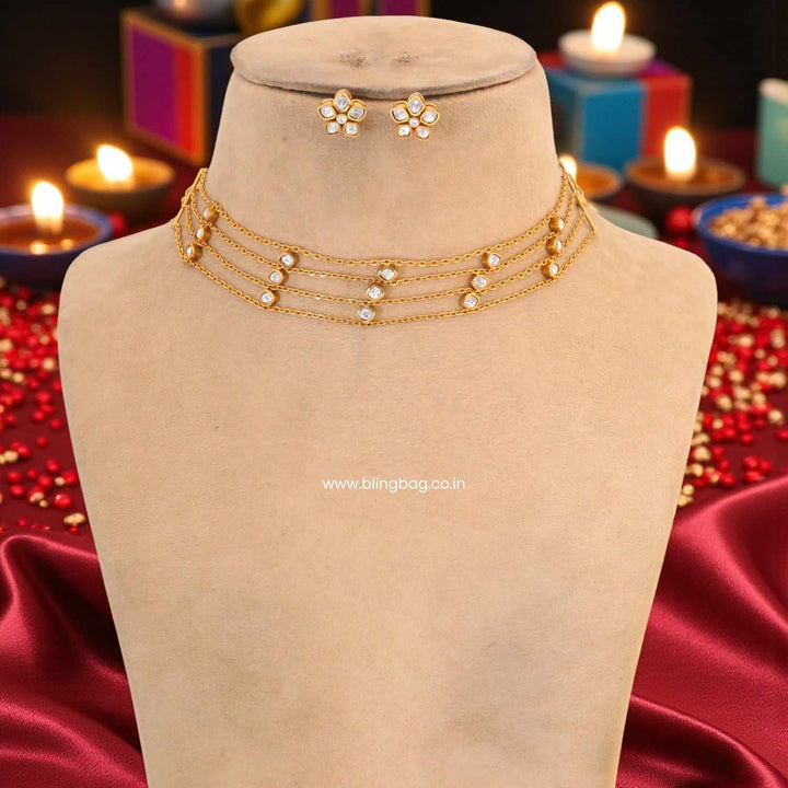 Golden Nishaya Antique Jewellery Set