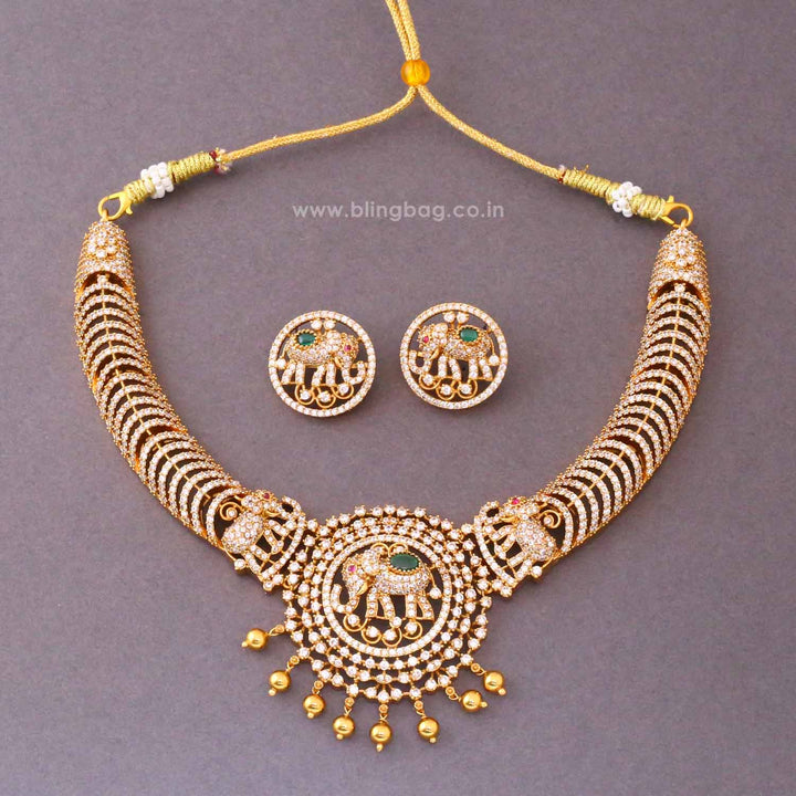 Golden Niyara Antique Jewellery Set- New Arrival
