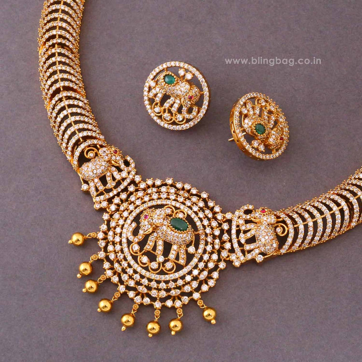 Golden Niyara Antique Jewellery Set- New Arrival