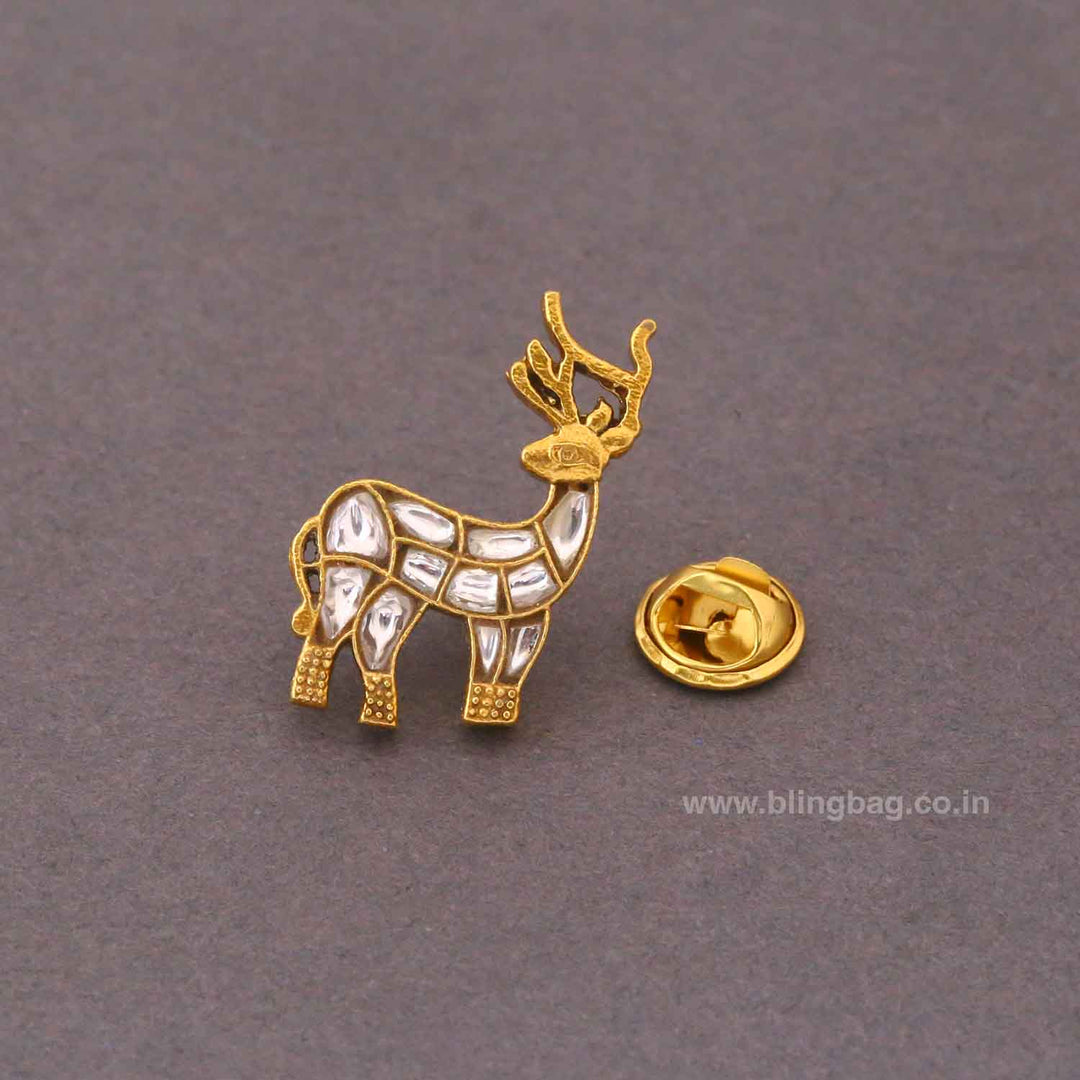 Golden Norixa Deer Heritage Brooch