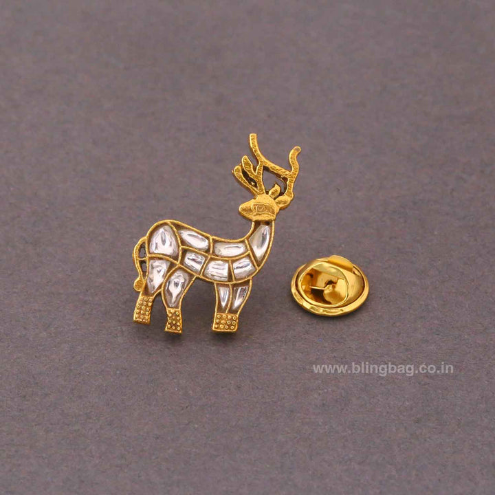 Golden Norixa Deer Heritage Brooch