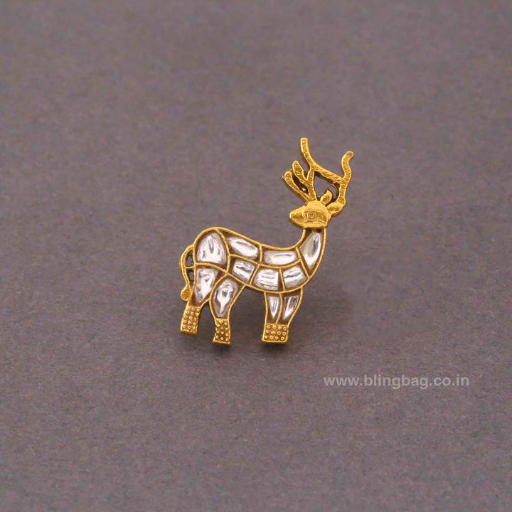 Golden Norixa Deer Heritage Brooch