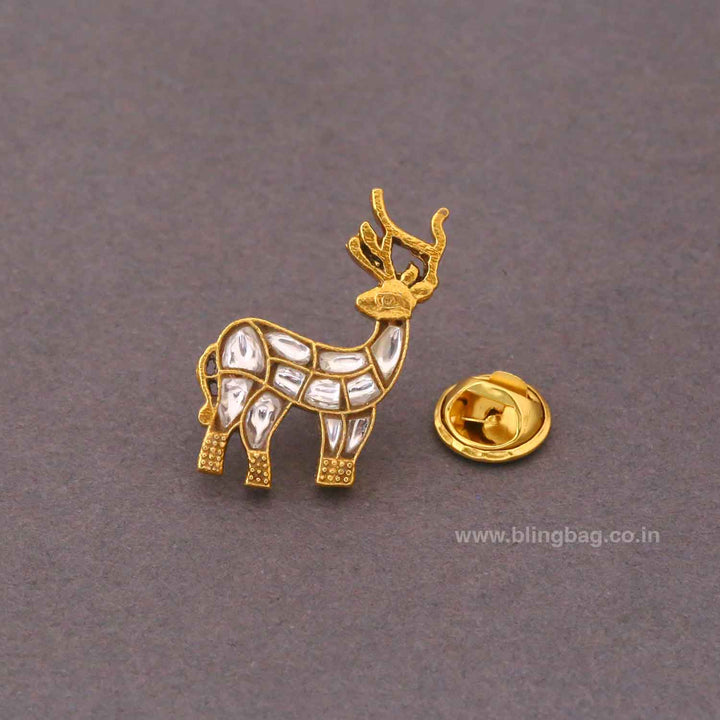 Golden Norixa Deer Heritage Brooch