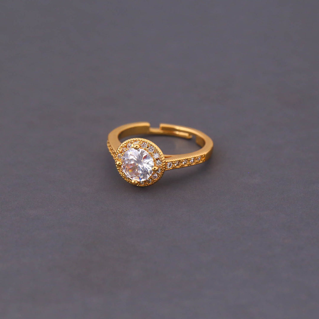 Golden Noura Zirconia Ring