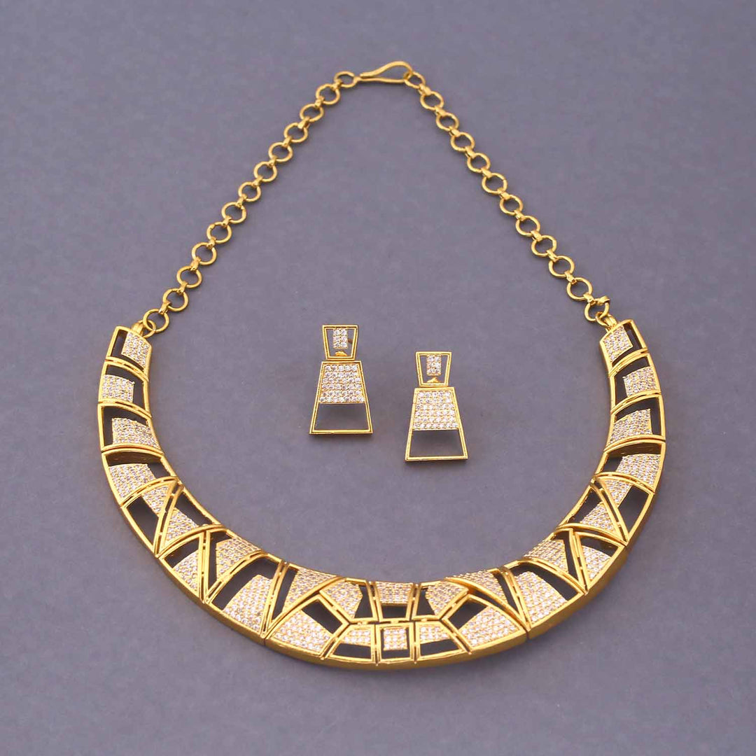 Golden Nymar Hasli Antique Jewellery Set - New Arrival