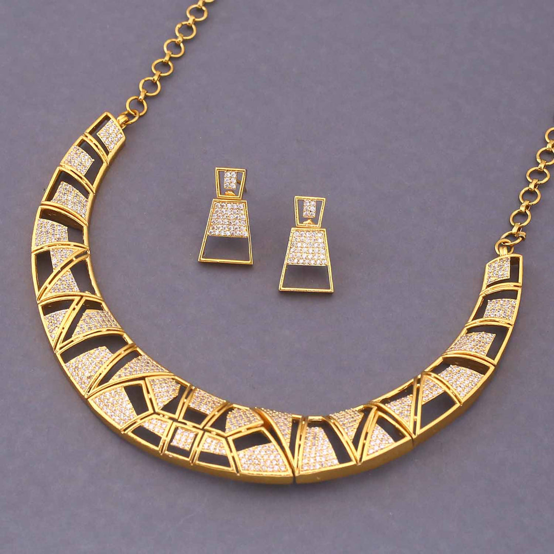 Golden Nymar Hasli Antique Jewellery Set - New Arrival