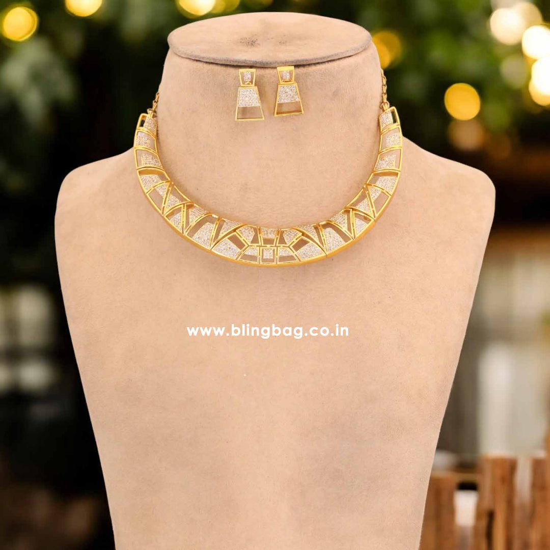 Golden Nymar Hasli Antique Jewellery Set - New Arrival