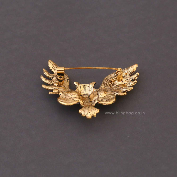 Golden Old Owl Brooch