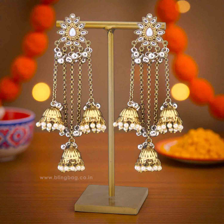 Golden Omisha Jhumkis