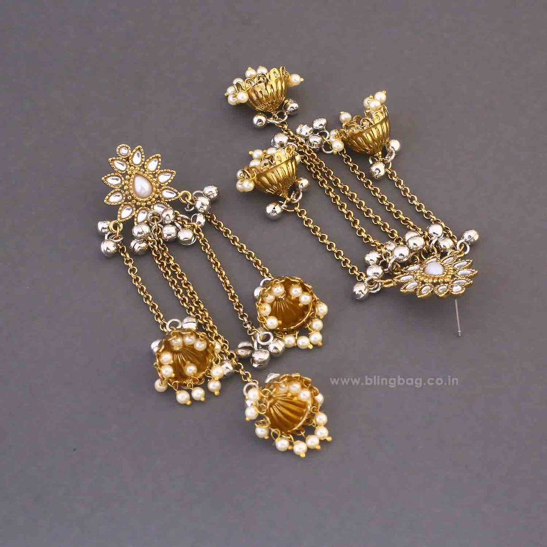 Golden Omisha Jhumkis