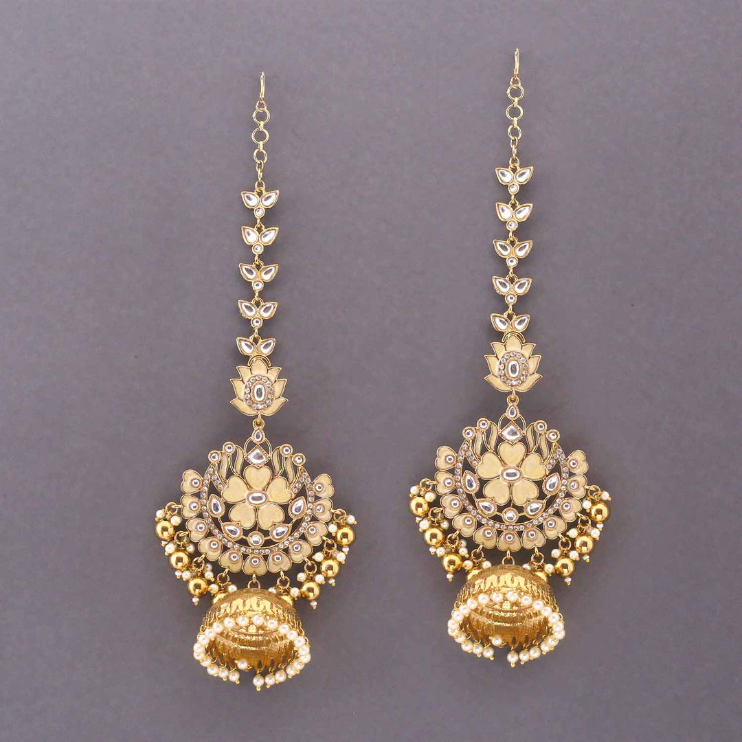 Golden Omvati Sahara Jhumkis