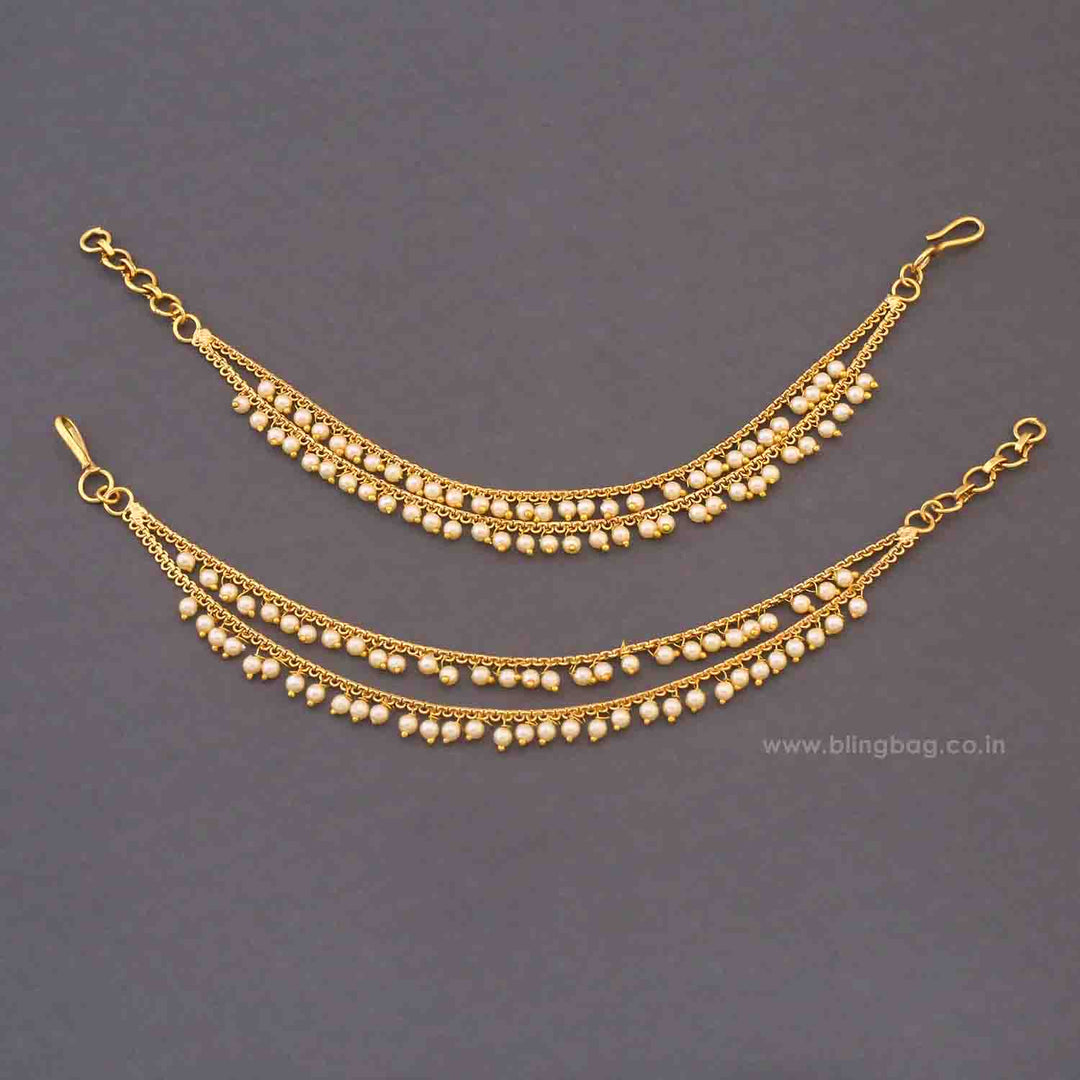 Golden Oorvasi Antique Ear Chain