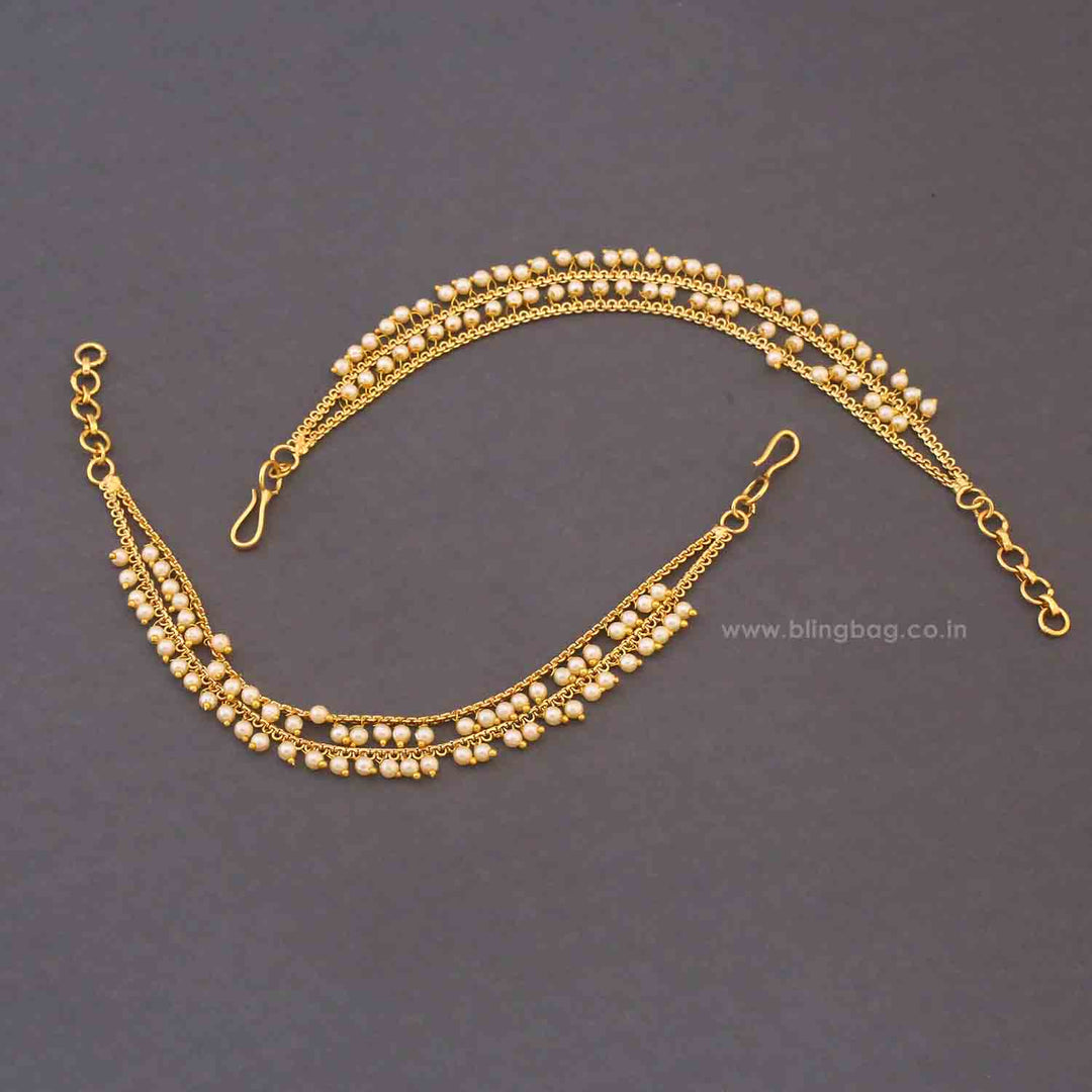 Golden Oorvasi Antique Ear Chain
