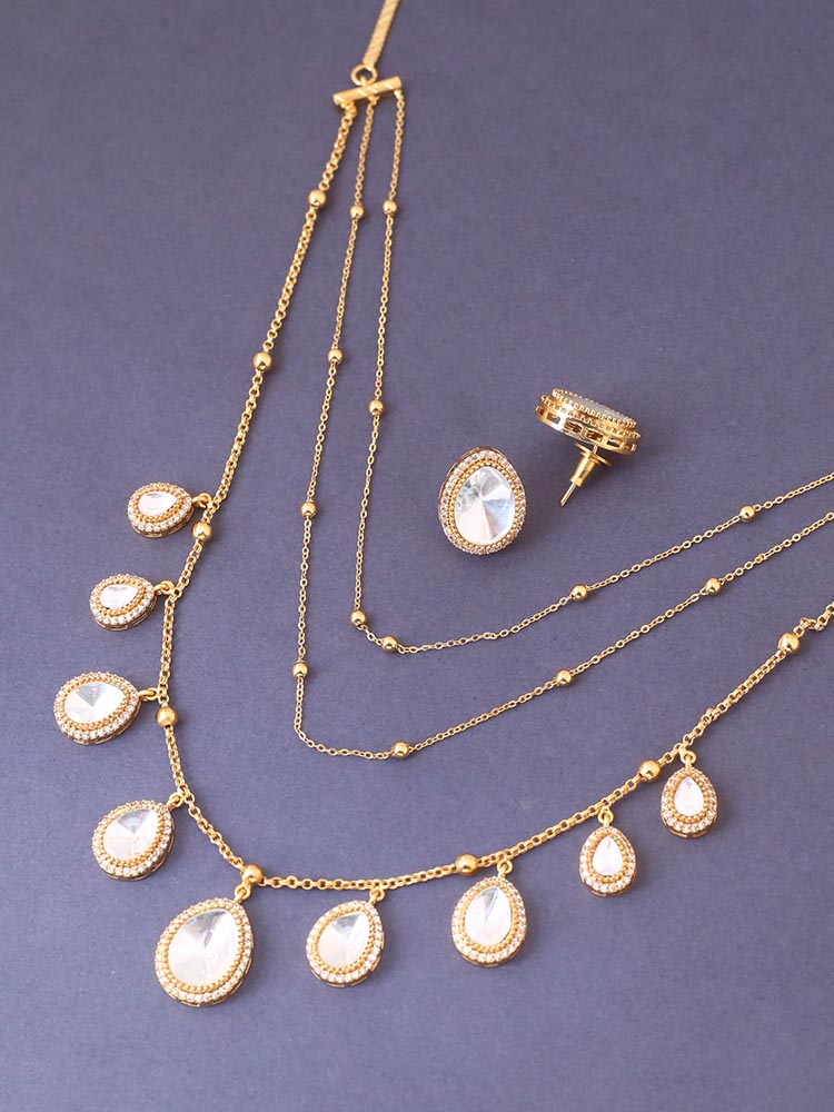 Golden Oviya Jewellery Set