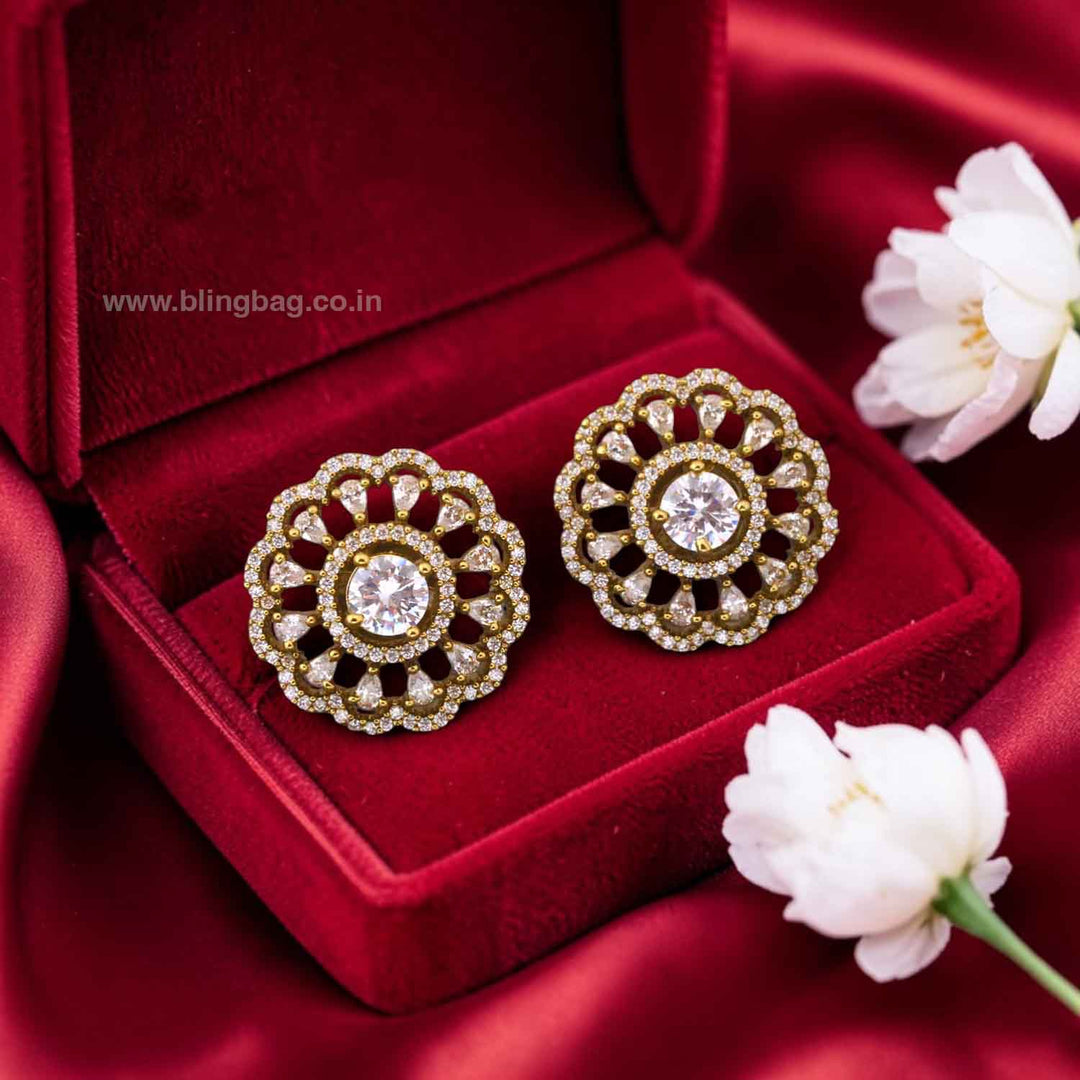 Golden Ozza Victorian Studs