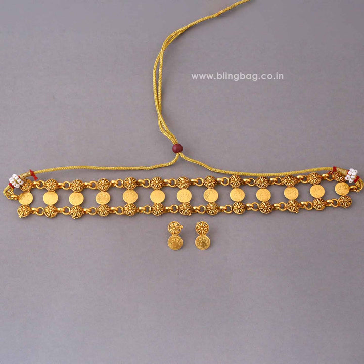 Golden Padmaa Temple Jewellery Set- New Arrival
