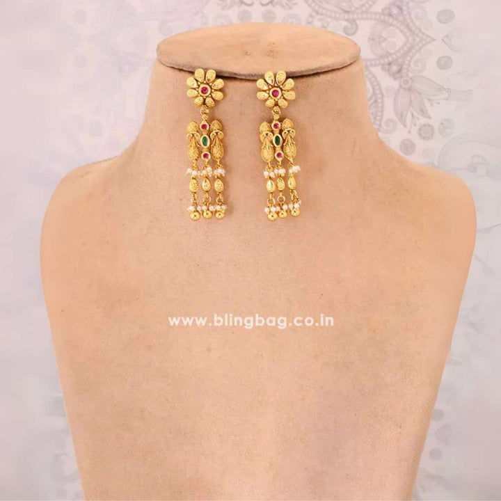 Golden Padmavati Antique Jewellery Set