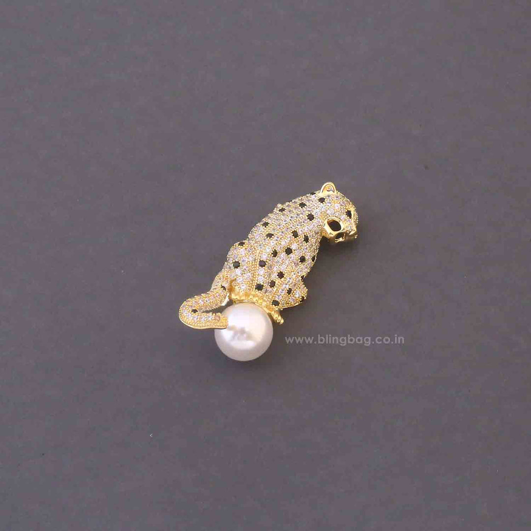 Golden Panther Brooch
