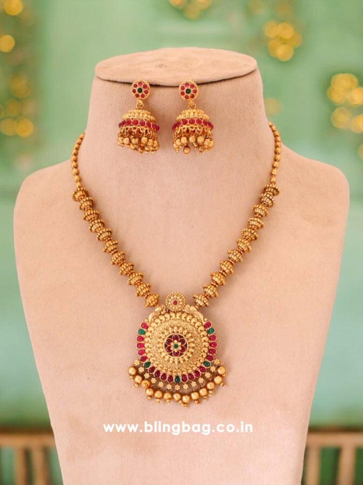 Golden Parameshwara Antique Jewellery Set - New Arrival