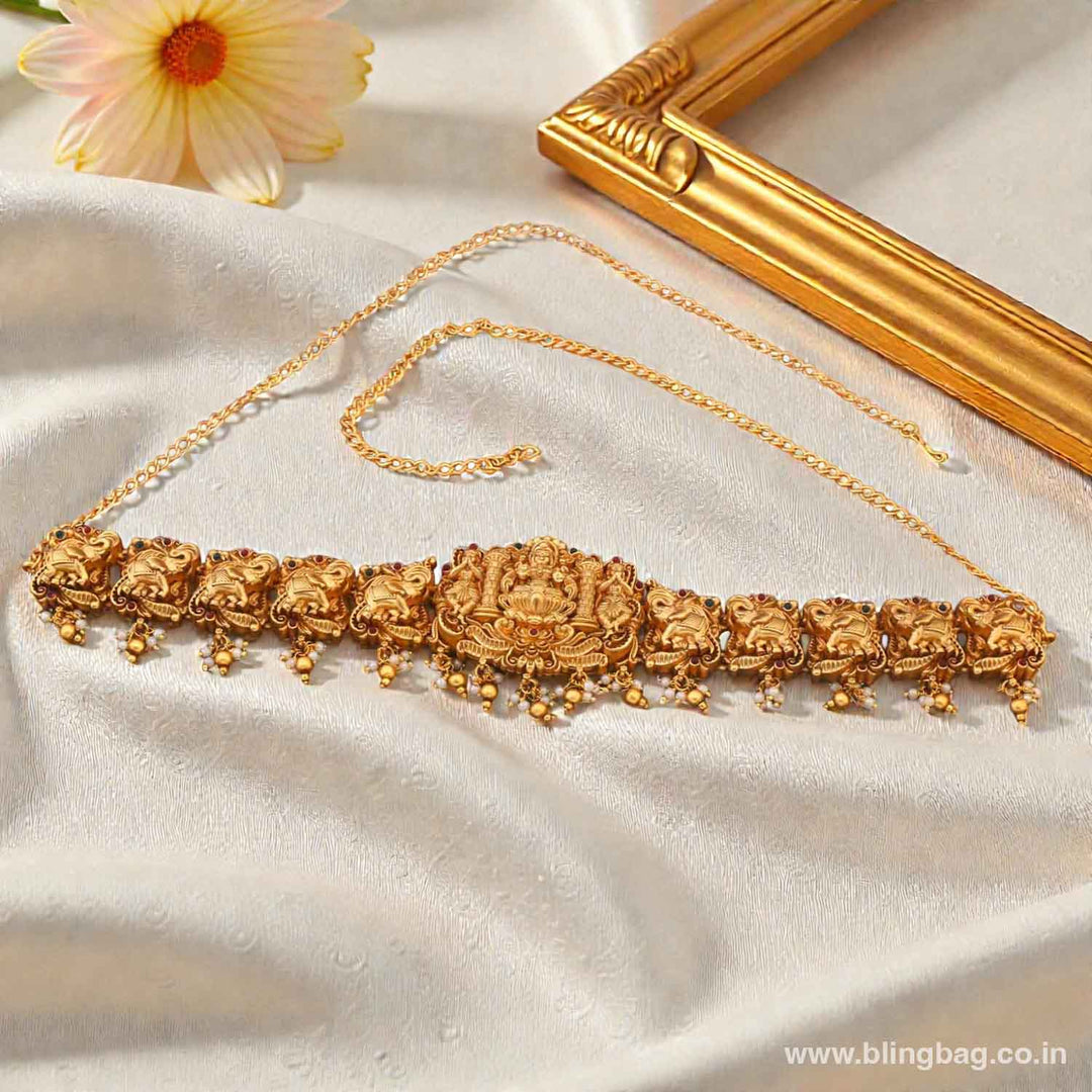 Golden Parvati Temple Waist Belt