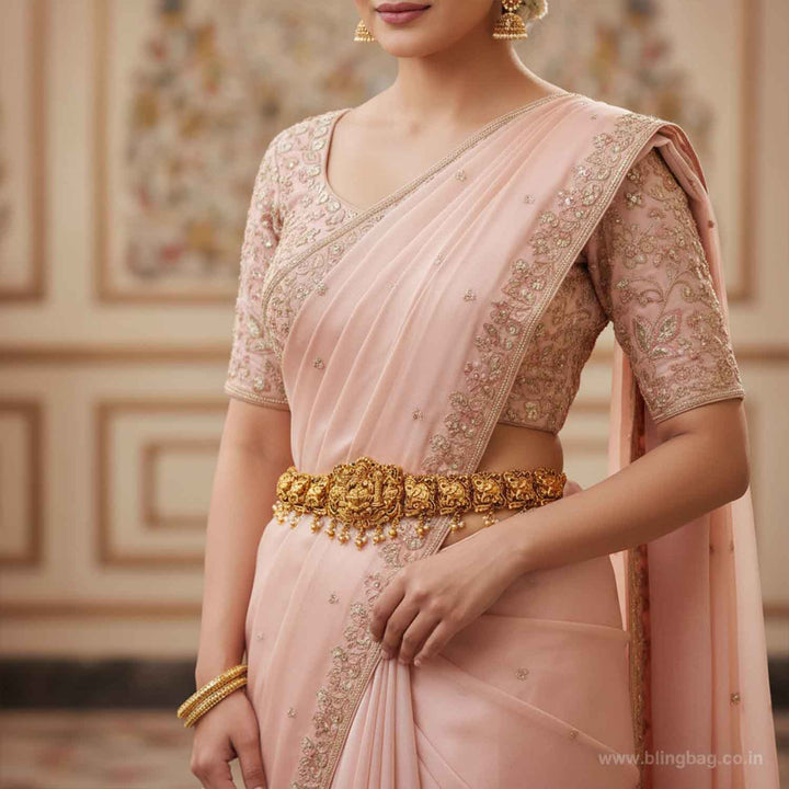 Golden Parvati Temple Waist Belt