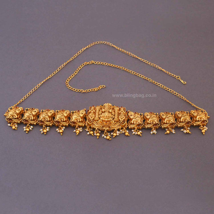 Golden Parvati Temple Waist Belt