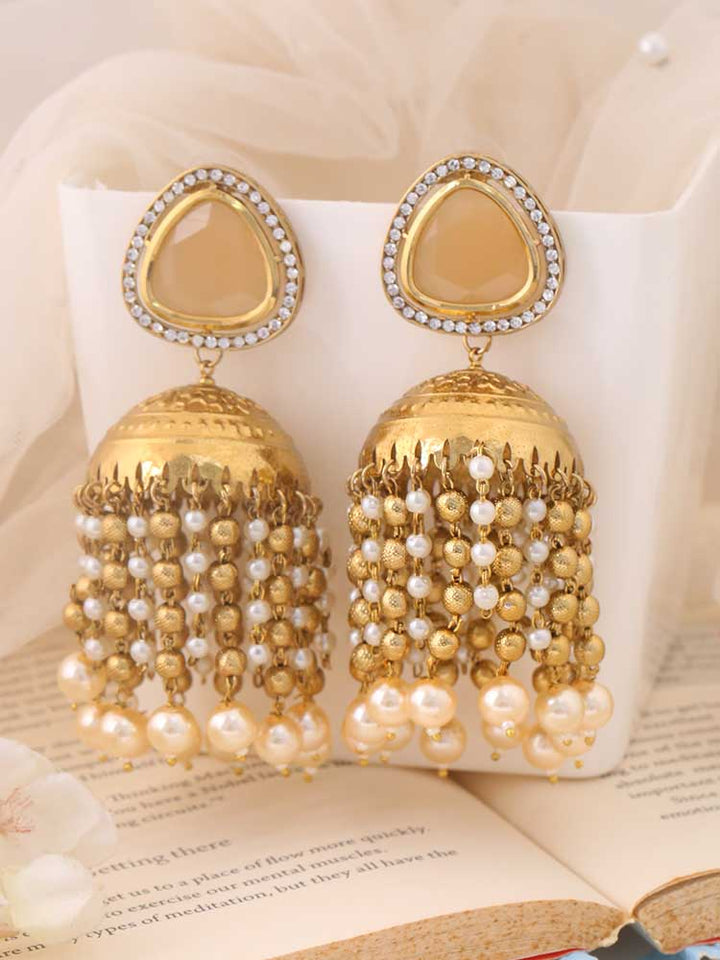 Golden Pavitra Jhumkis