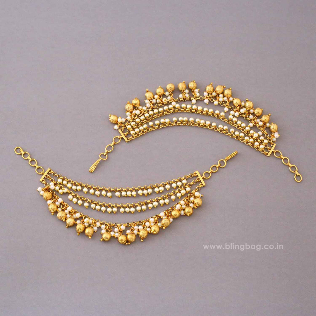 Golden Payalini Antique Ear Chain
