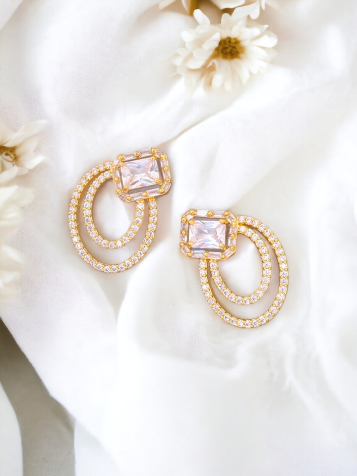 Golden Pena Zirconia Danglers - EOSS