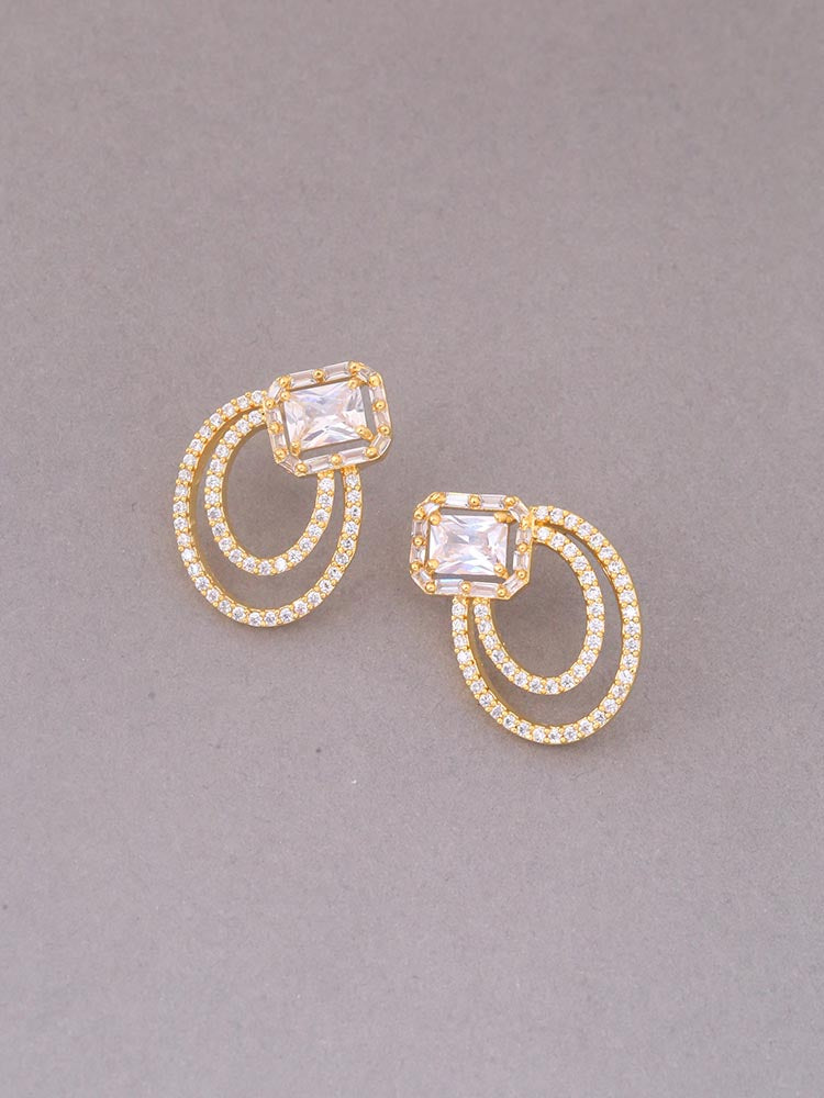 Golden Pena Zirconia Danglers - EOSS