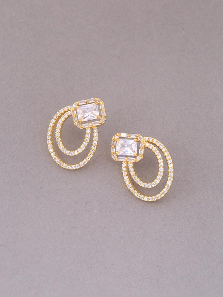 Golden Pena Zirconia Danglers - EOSS