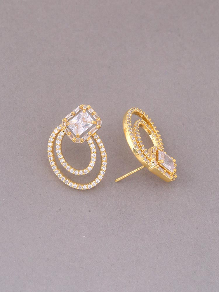 Golden Pena Zirconia Danglers - EOSS