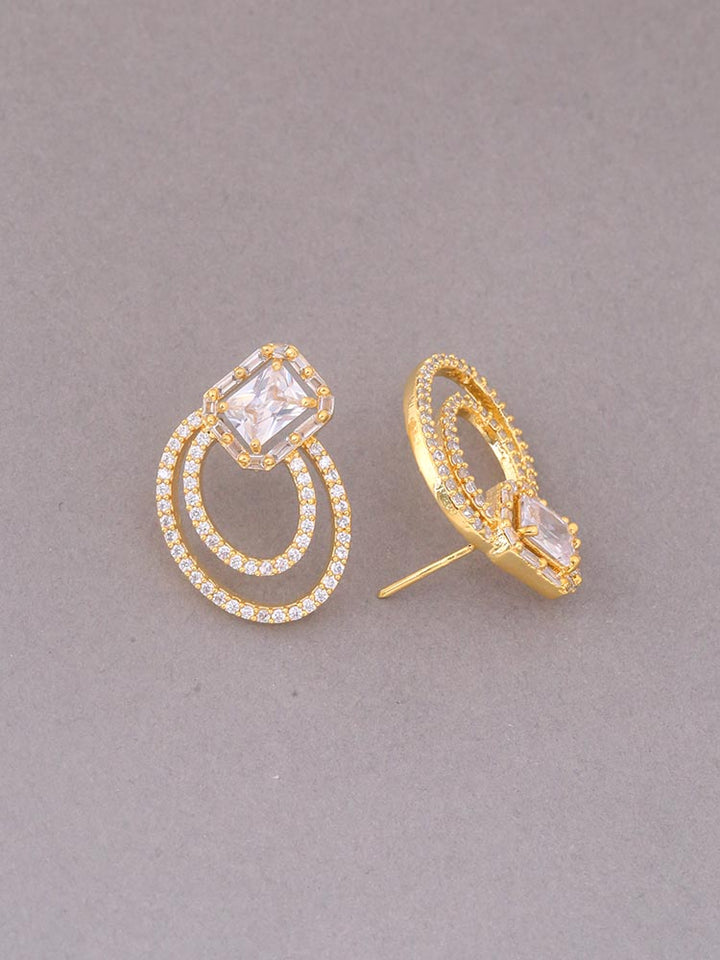 Golden Pena Zirconia Danglers - EOSS